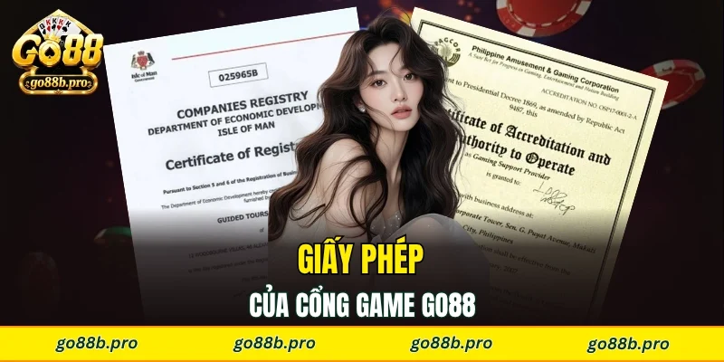 Giấy phép hoạt động của GO88